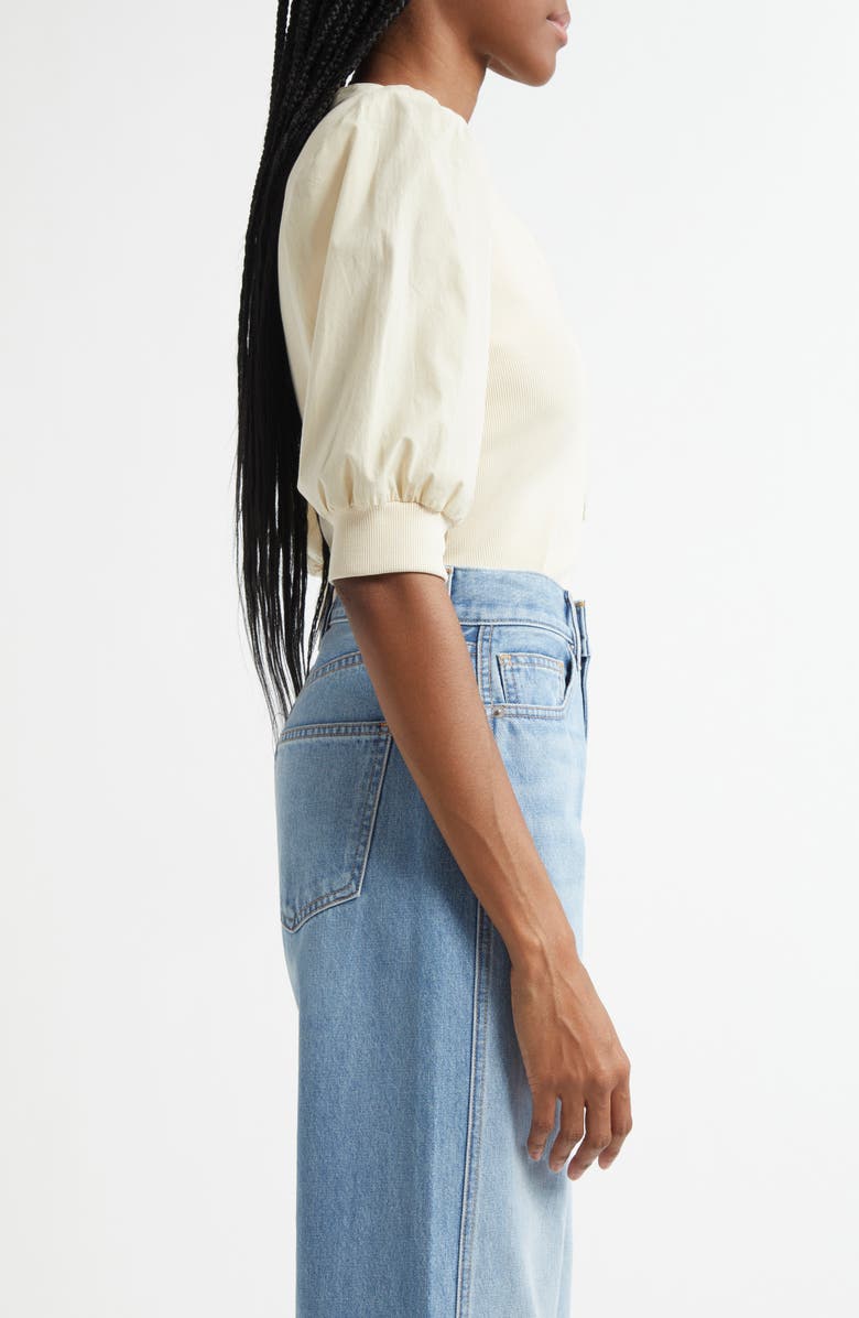 Veronica Beard Coralee Front Button Blouse, Alternate, color, Limestone