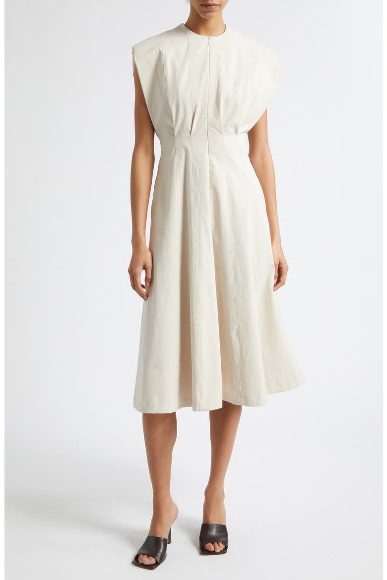 Adina Sleeveless Fit & Flare Dress, Alternate, color, BEIGE