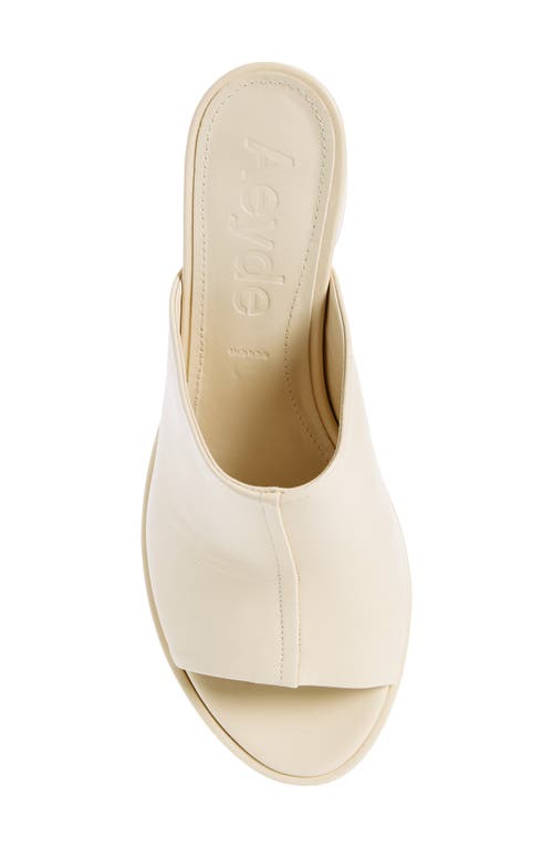 Aeyde Amanda Slide Sandal In Creamy