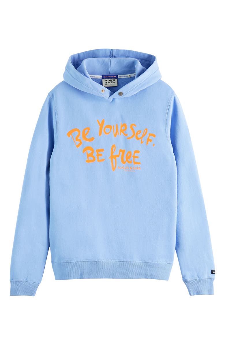 Scotch & Soda Be Yourself Felpa Cotton Graphic Hoodie, Alternate, color, 