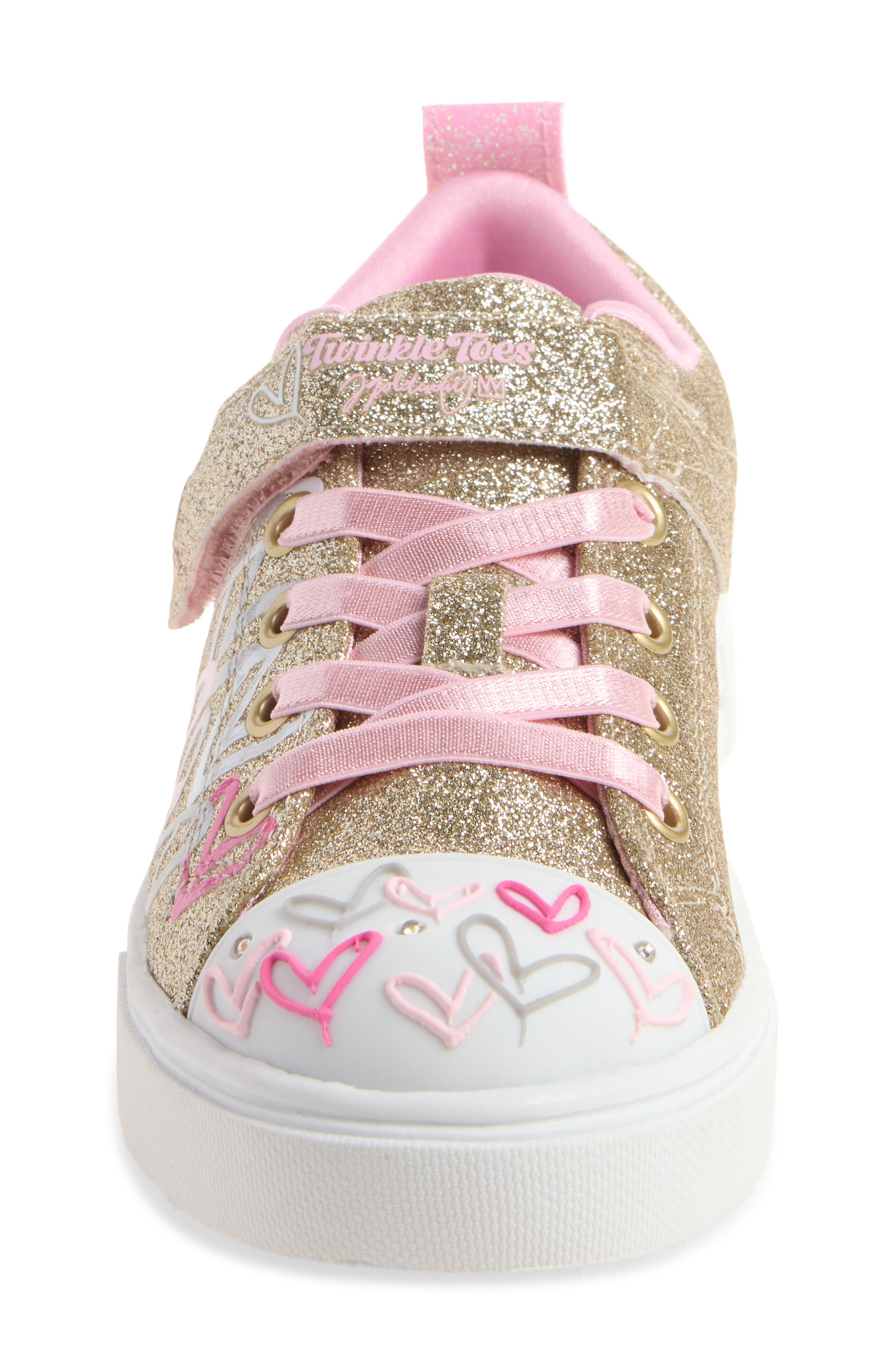 Kids' Twinkle Toes® x JGoldcrown Twinkle Sparks Love Medley Light-Up Sneaker, Alternate, color, GDMT