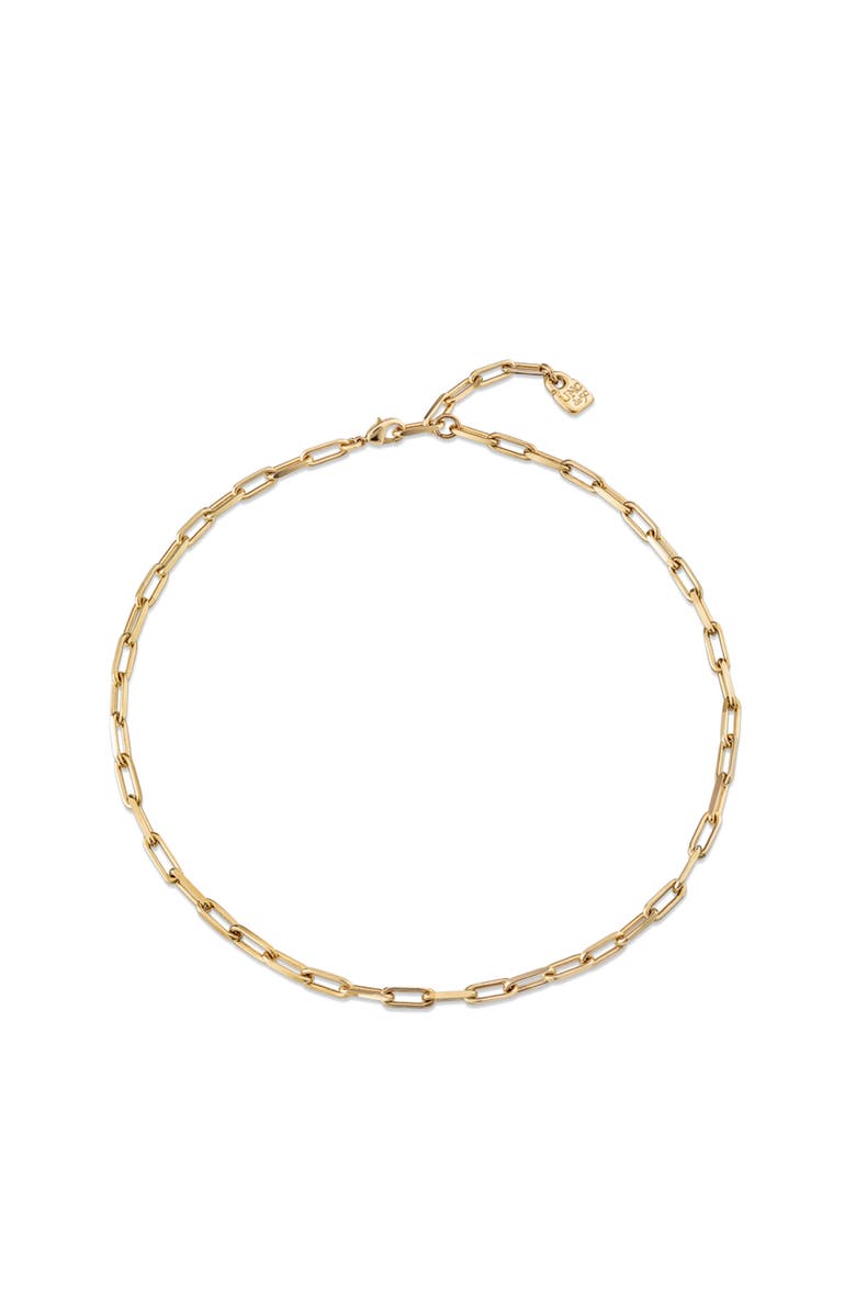 UNODE50 Mini Linkline Charm Necklace, Main, color, Gold