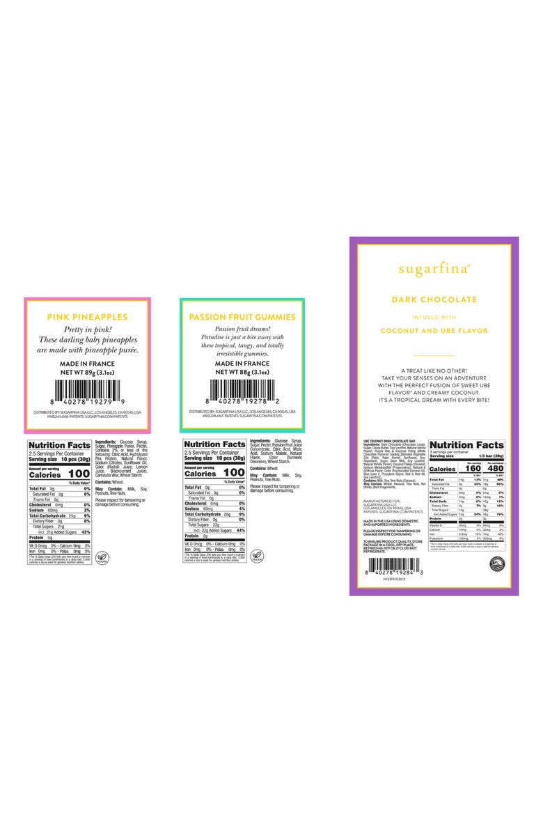 sugarfina A Taste of Island Bliss 2-Piece Bento Box & Candy Bar Set, Alternate, color,