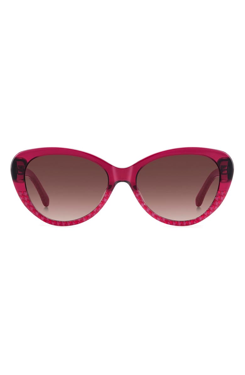 Kate Spade 55mm josi cat eye sunglasses, Main, color, Burgundy Wine