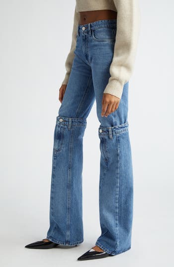 デニム・ジーパン BOHEMSEO KNEE OPEN RIPPED WIDE JEANS 2colors Coperni Open Knee Denim Jeans | Nordstrom