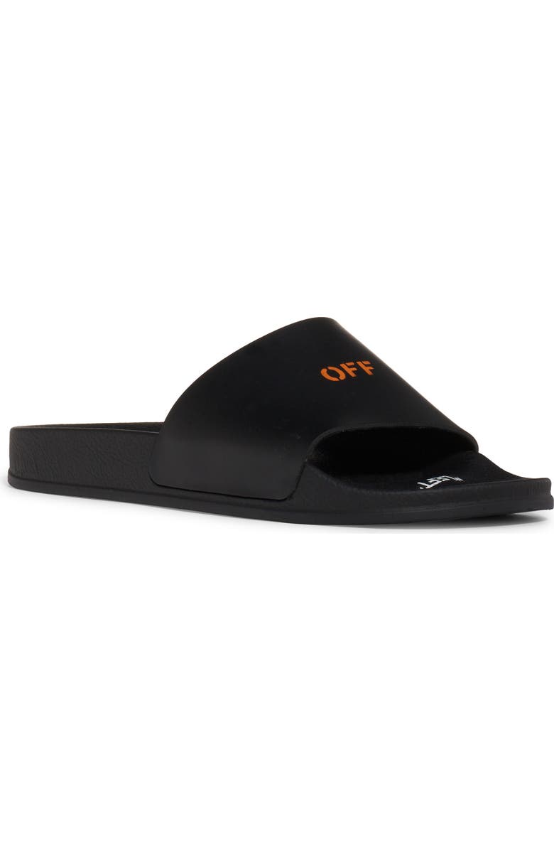 Off-White Logo Slide Sandal, Main, color,