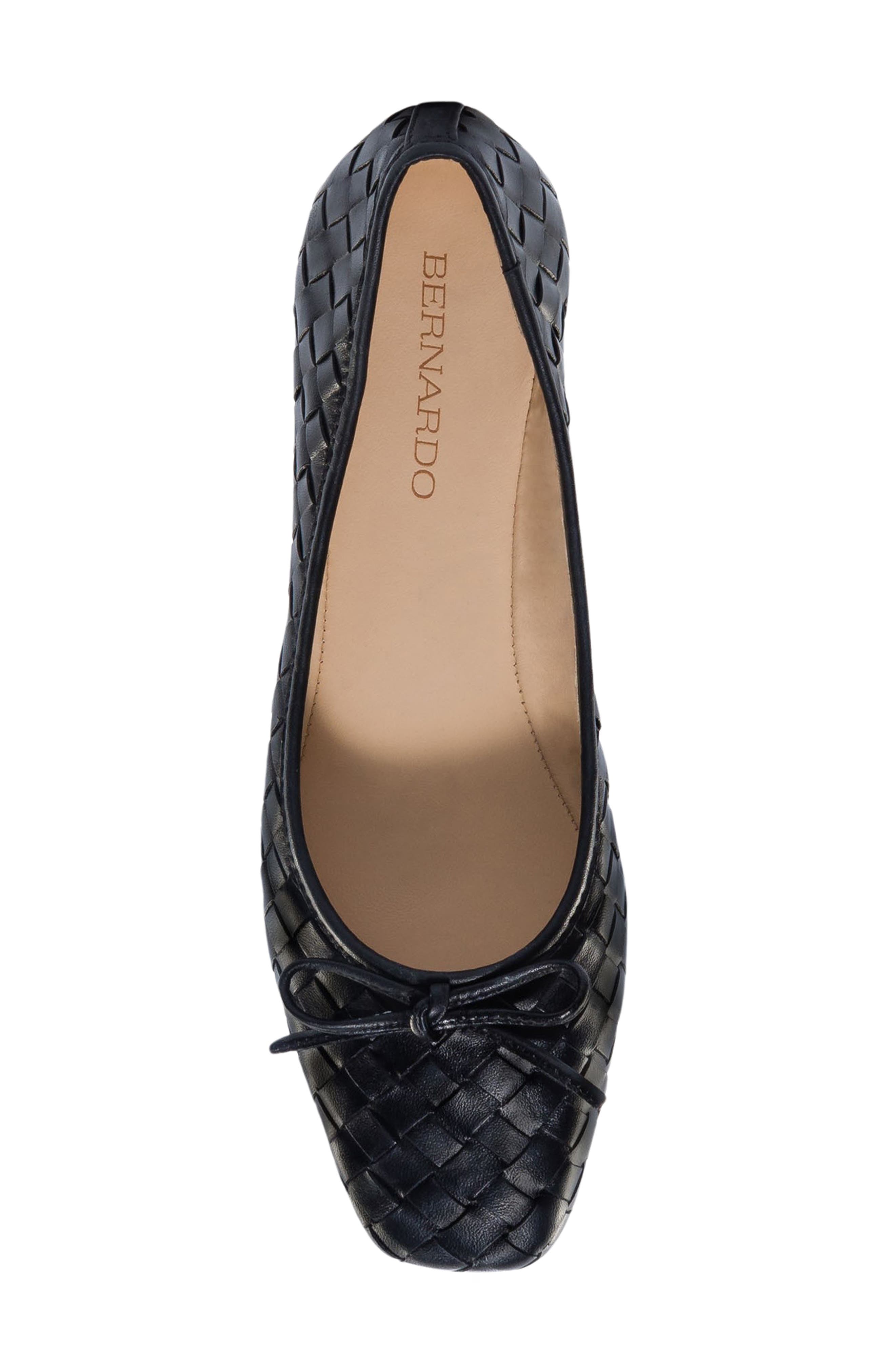 Gwynn Woven Ballet Flat, Alternate, color, BLACK