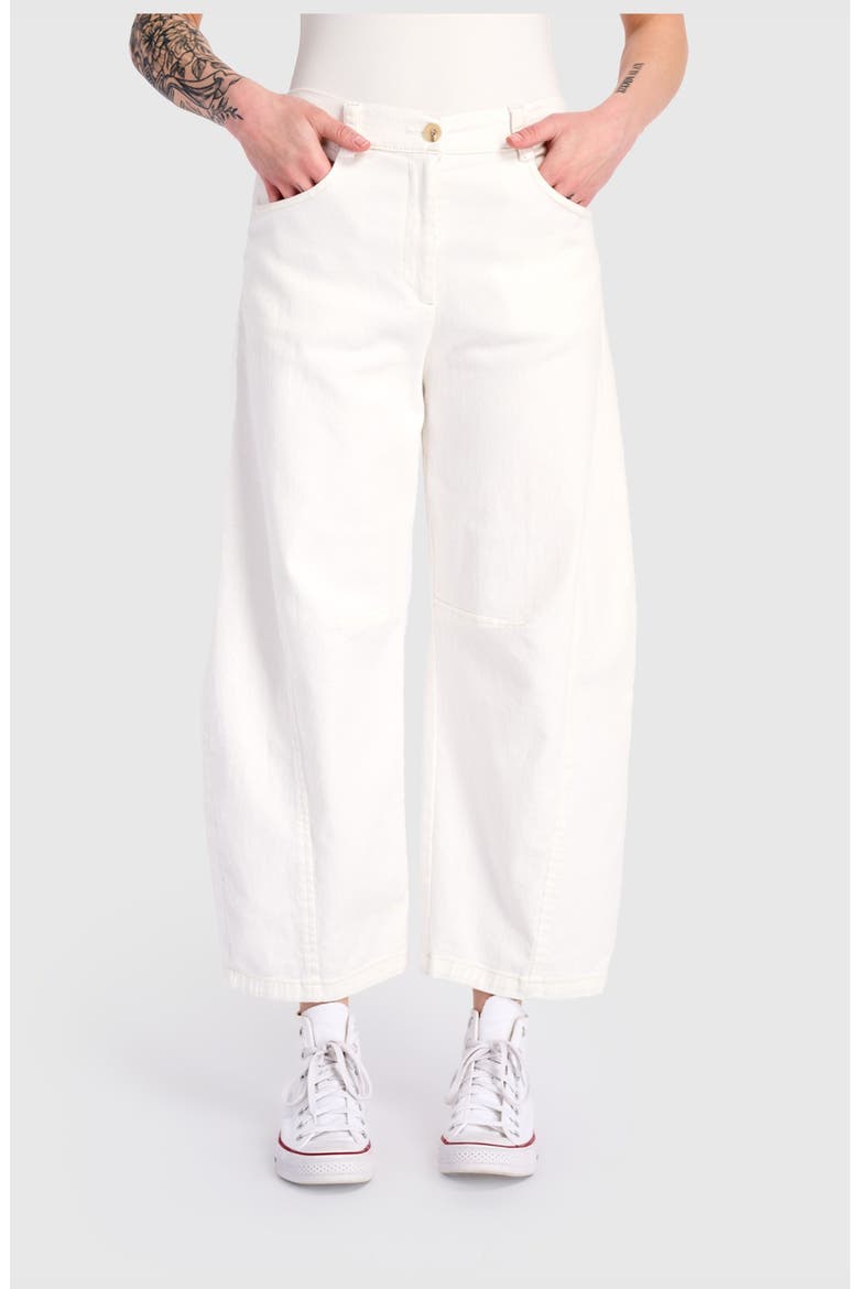 Go-To Barrel Pants, Main, color, White