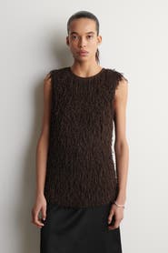 COS Fringed Knitted Top