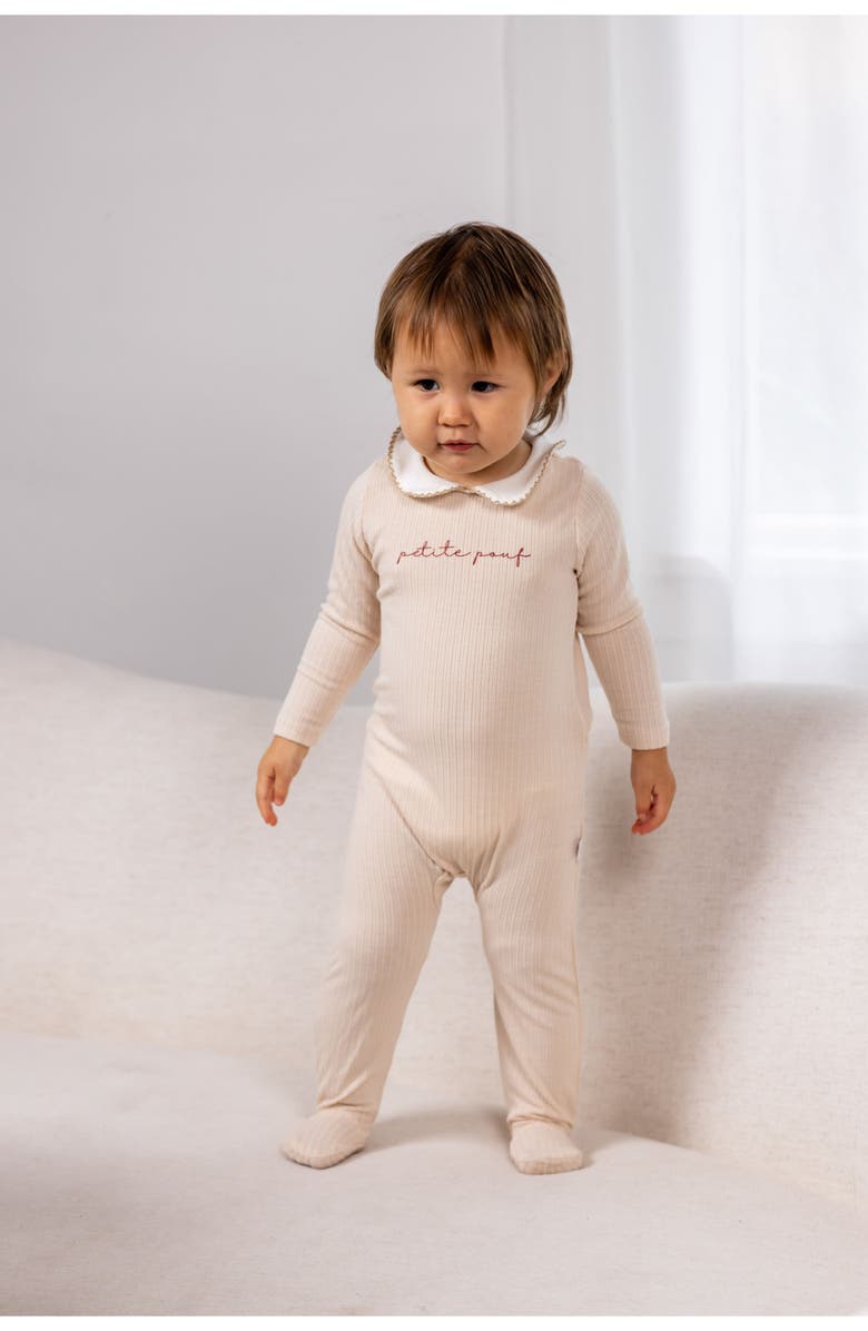 Pouf Petite Pouf Footie, Alternate, color, Cream/Pink