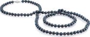 The Pearl Source Opera Length Japanese Akoya Black Pearl Necklace