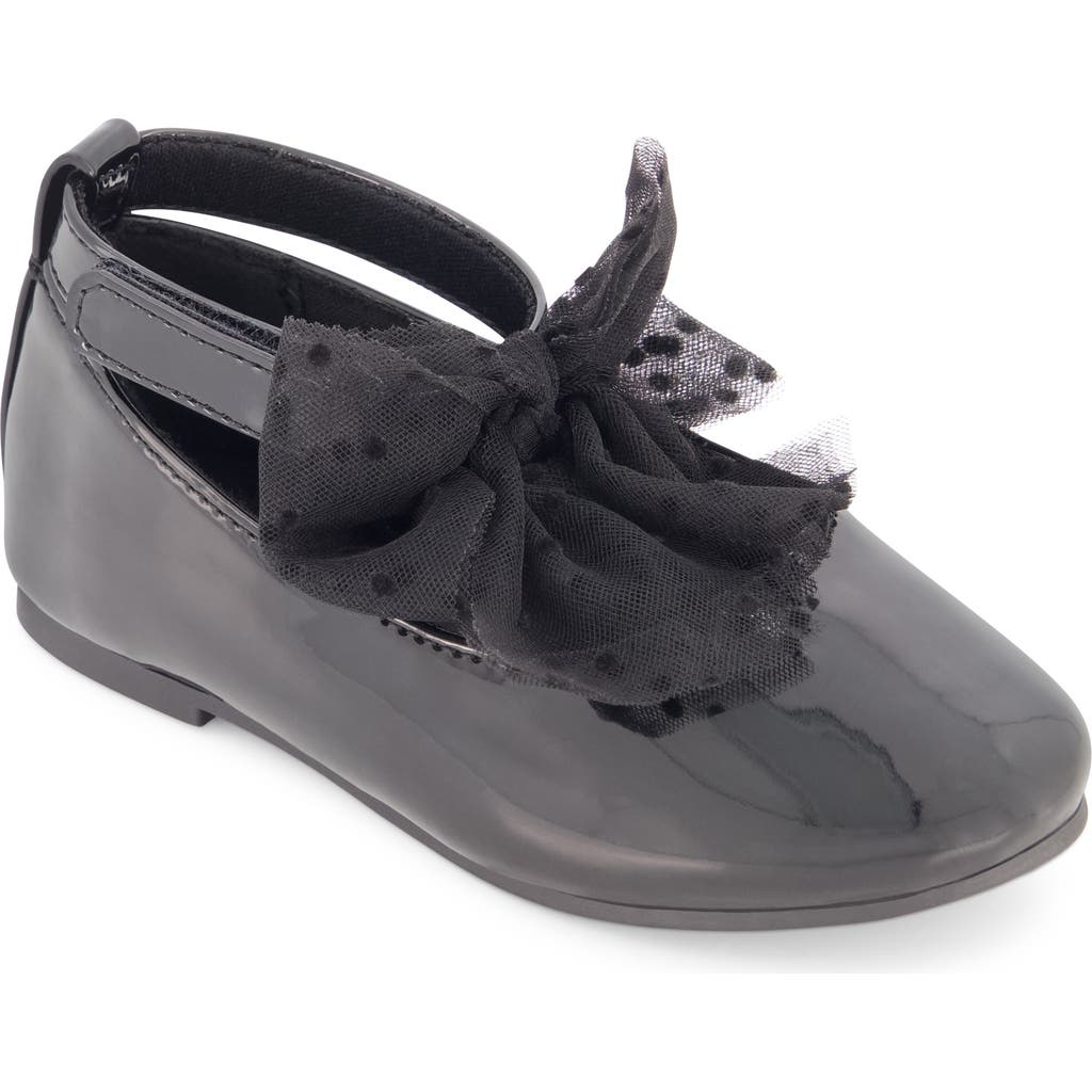 Jessica Simpson Kids' Amy Tulle Mary Jane Ballet Flat In Black