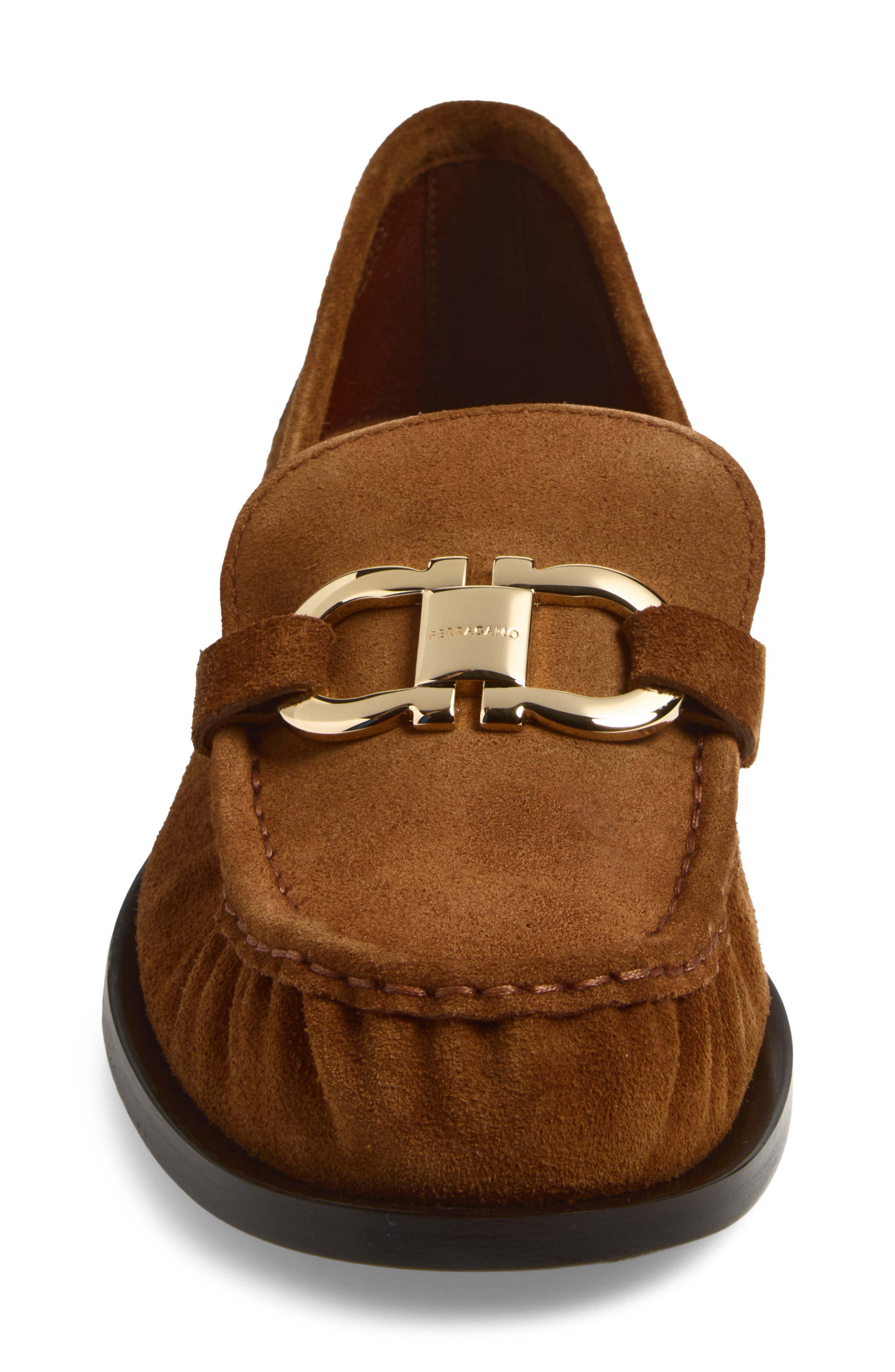 Maryan Moc Toe Suede Loafer, Alternate, color, FARRO NATURALE