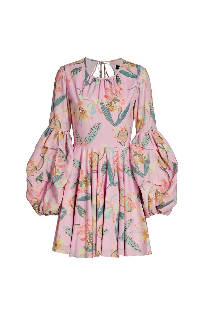 NO PISE LA GRAMA Trinitaria Dress, Main, color, Orquidea Pink Print