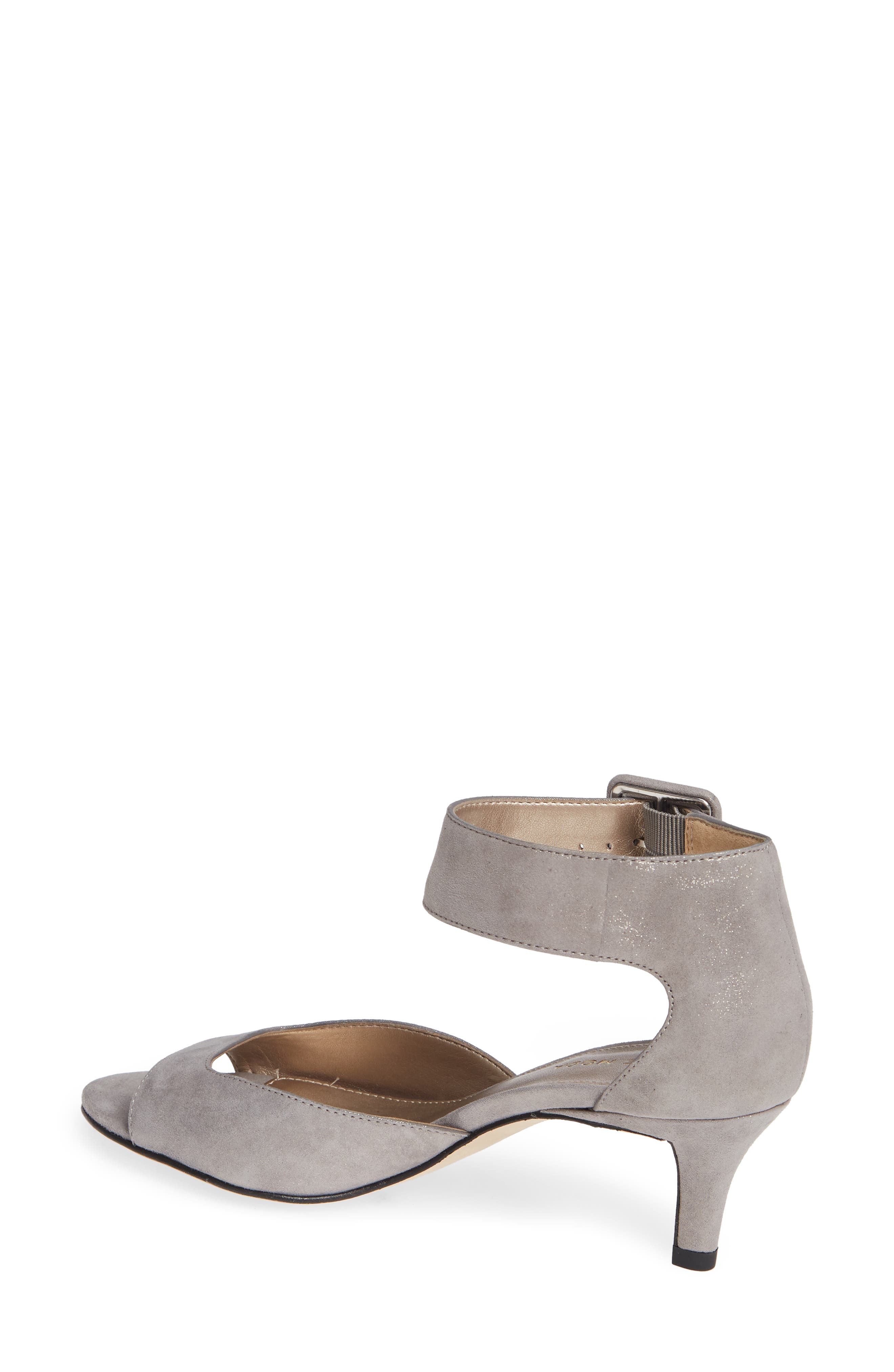 Pelle Moda Berlin Sandal, Alternate, color, Pewter Suede