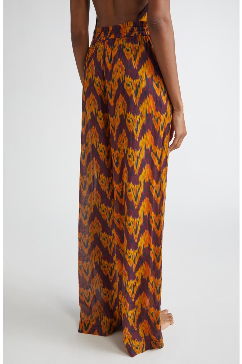Azra Print Wide Leg Cover-Up Pants, Alternate, color, TERRA