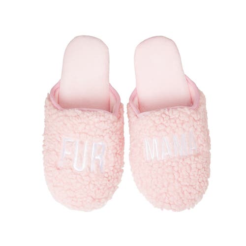 Totalee Gift Fur Mama Fabric Slippers Lrg/xl Polyester Pink In Animal Print
