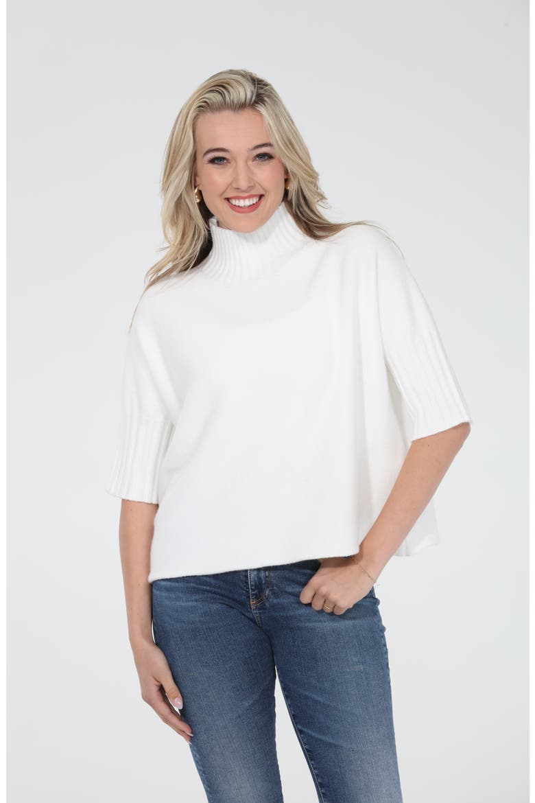 Mock Neck Boxy Sweater, Alternate, color, IVORY
