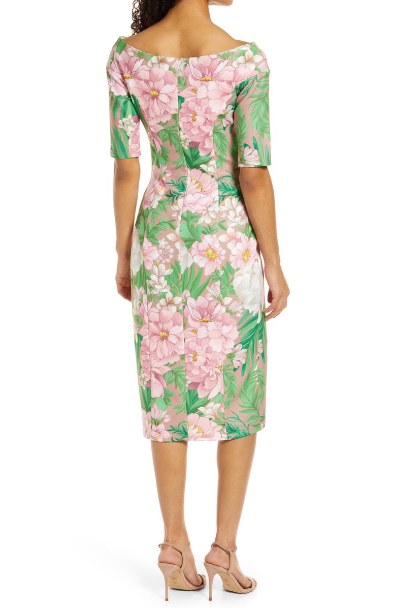Tadashi Shoji Floral Sheath Dress, Alternate, color, 