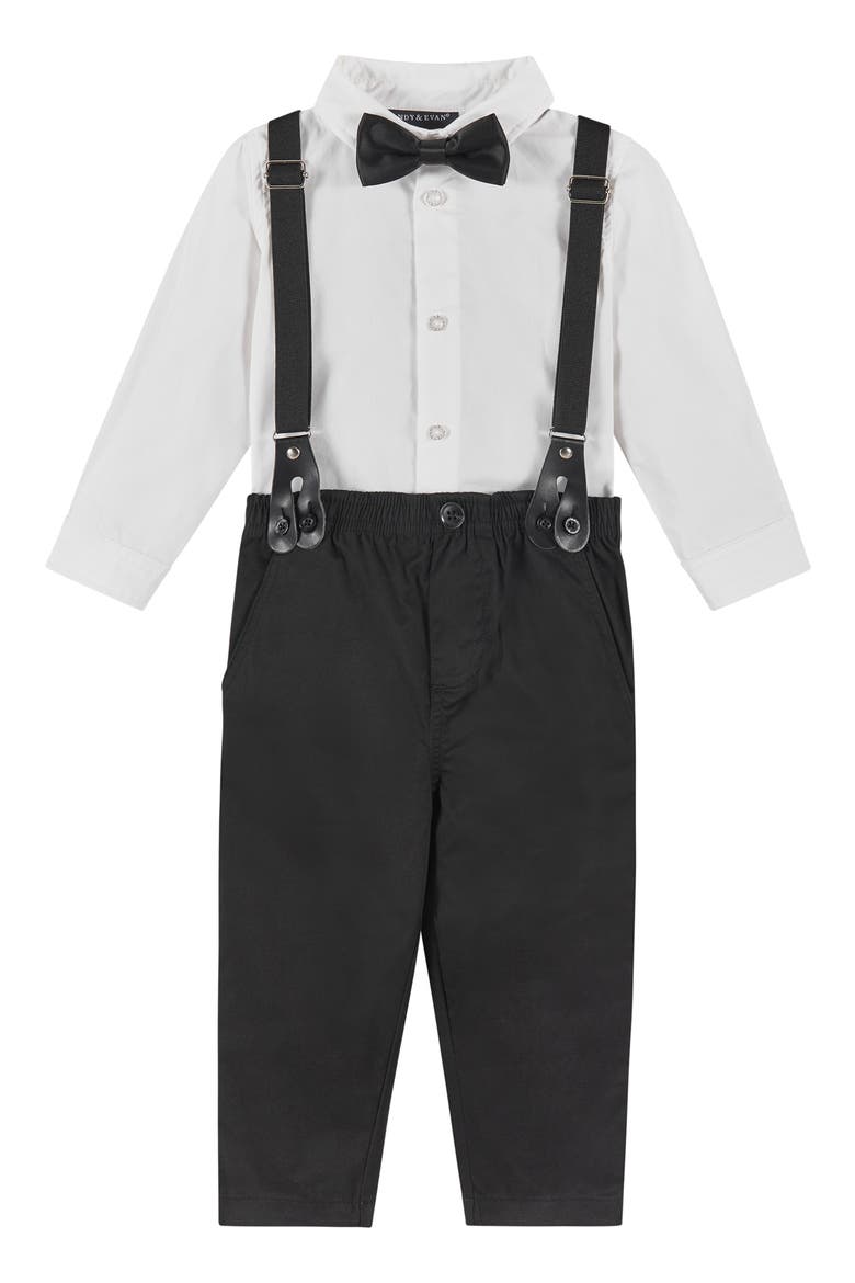 Button-Up Shirt, Suspenders, Pants & Bow Tie Set, Main, color, WHITE