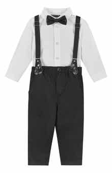 Andy & Evan Button-Up Shirt, Suspenders, Pants & Bow Tie Set