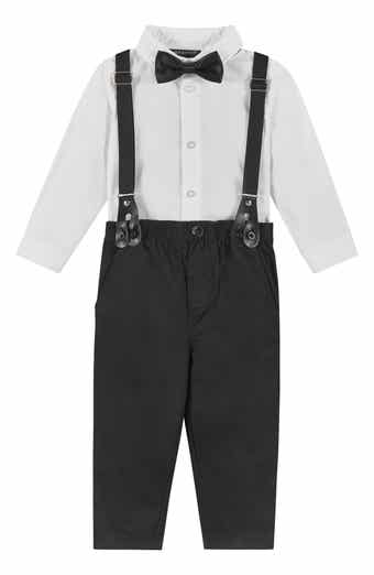 Andy & Evan Button-Up Shirt, Suspenders, Pants & Bow Tie Set