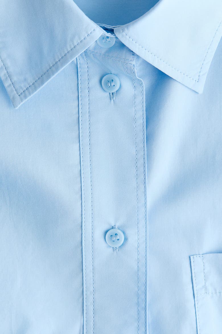Oversized Poplin Shirt, Alternate, color, Light blue