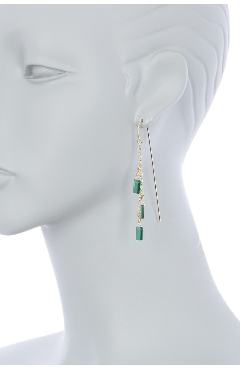 RIVKA FRIEDMAN 18K Gold Clad Green Crystal Drop Threader Earrings, Alternate, color, 