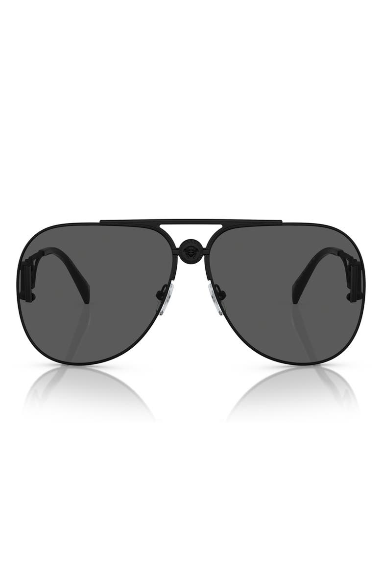 Versace 63mm Pilot Sunglasses, Main, color,