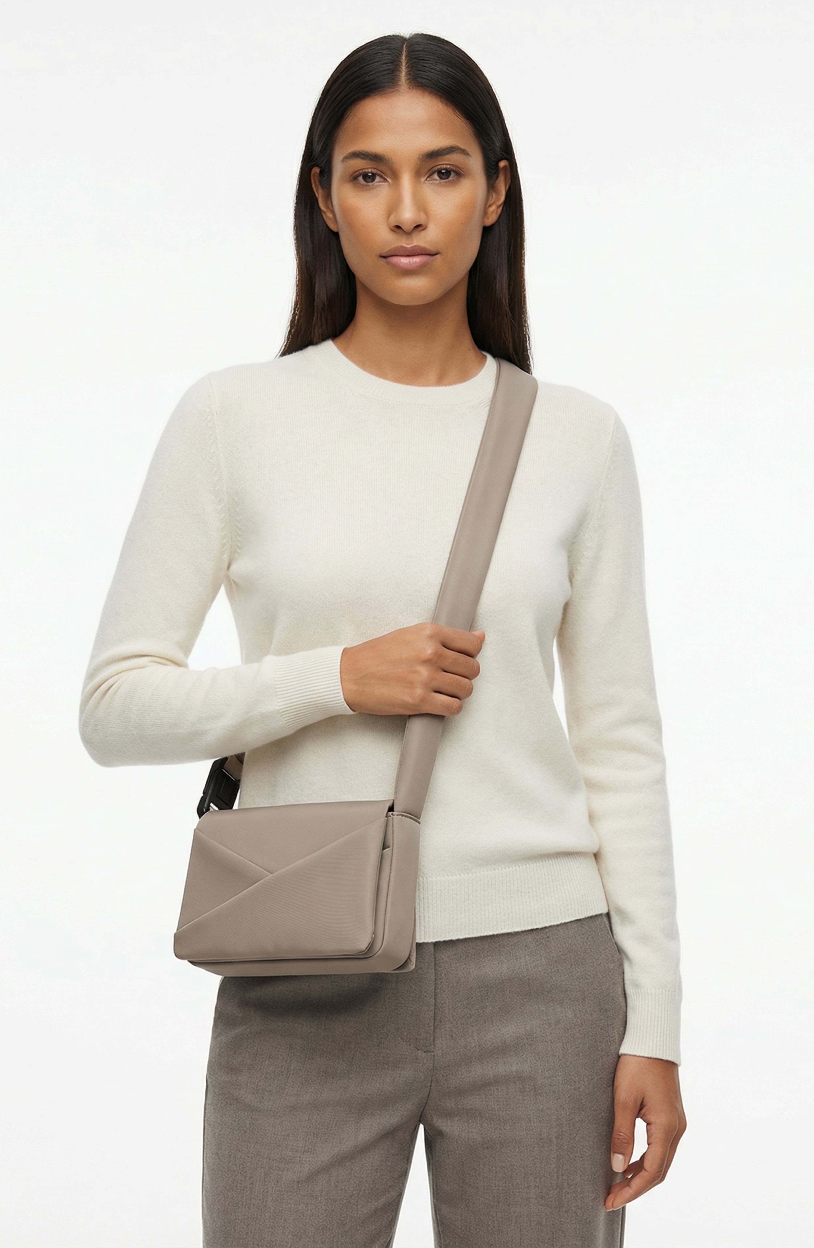 Lux and Nyx Mini Origami Flap Convertible Crossbody Bag and Handbag For Women, Alternate, color, Black