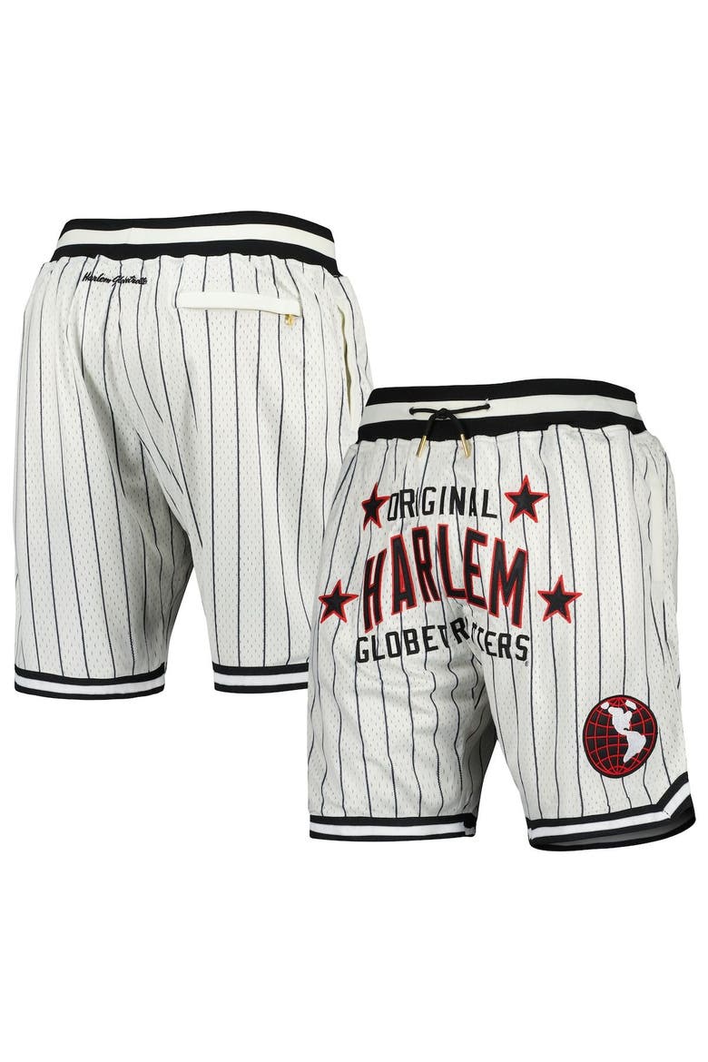 Men's Rings & Crwns White Harlem Globetrotters Triple Double Swingman Shorts, Main, color, White