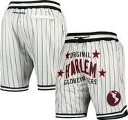 RINGS & CRWNS Men's Rings & Crwns White Harlem Globetrotters Triple Double Swingman Shorts