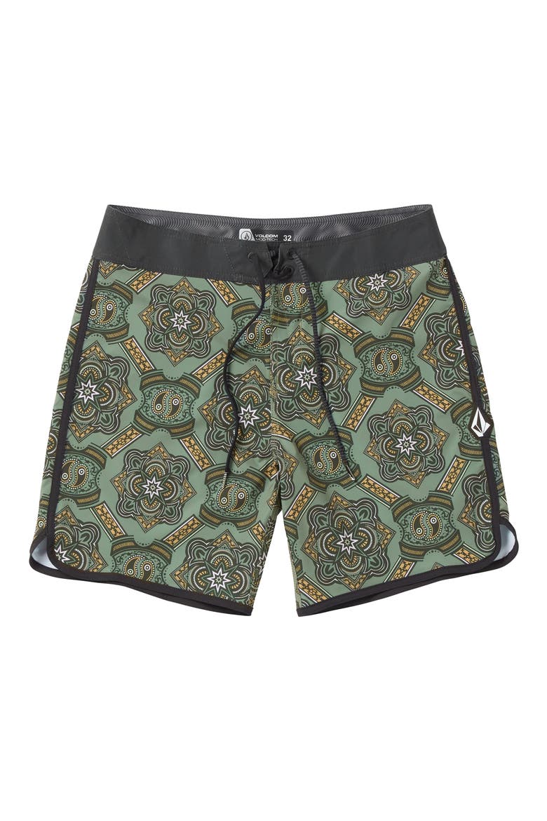 Magic Scallop Mod-Tech Board Shorts, Main, color, AGAVE