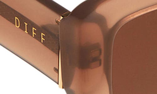 Diff Indy 51mm Polarized Rectangular Sunglasses In Brown
