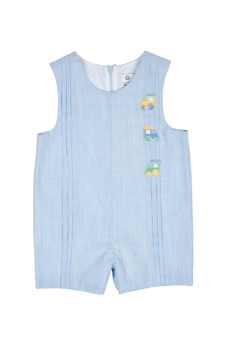 Linen-Look Shortall With Trains, Main, color, Lt Blue