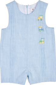 Florence Eiseman Linen-Look Shortall With Trains