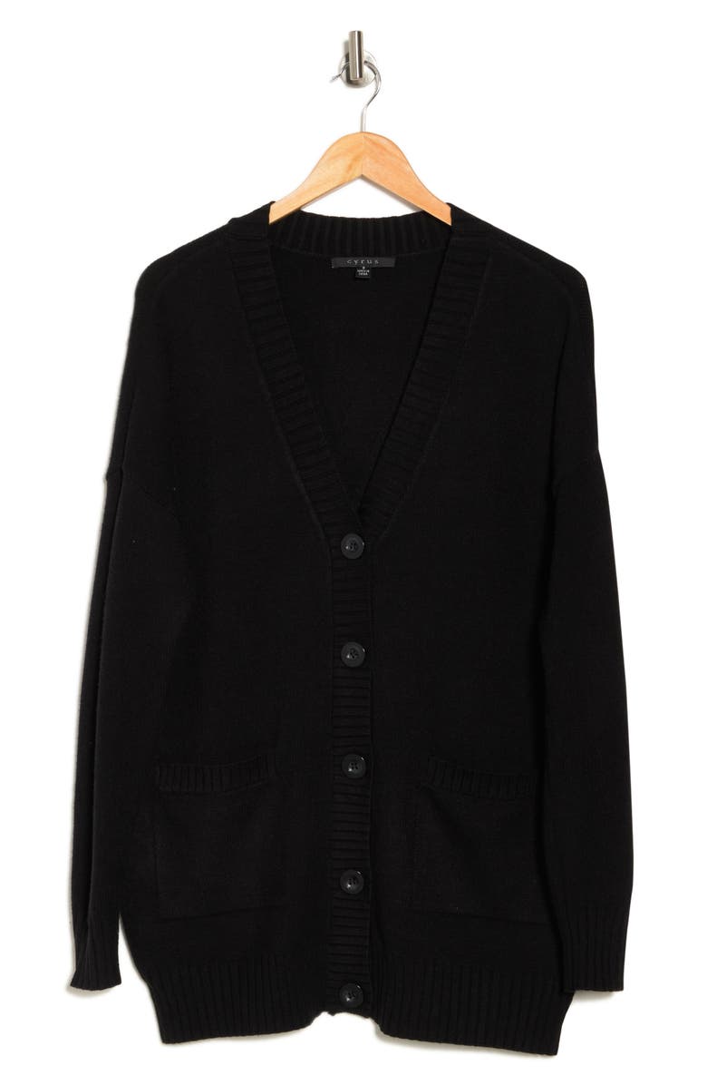 CYRUS V-Drop Button Front Cardigan, Alternate, color, 