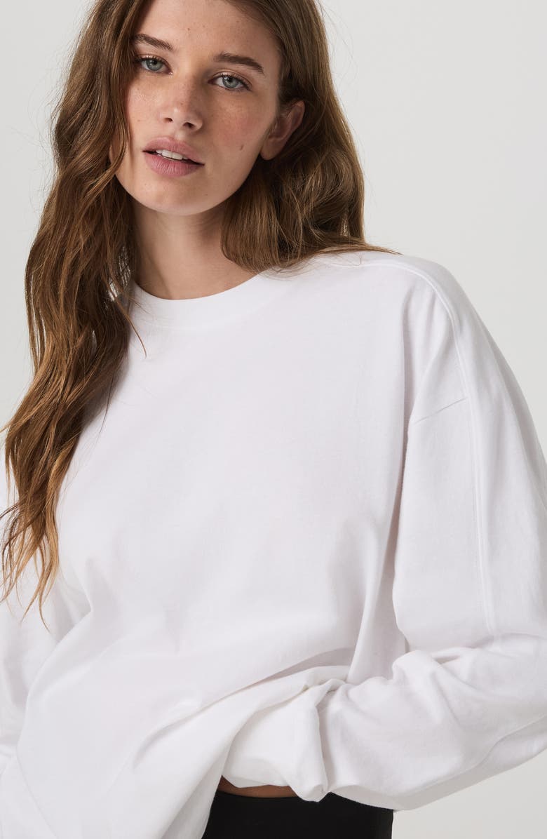 Vuori Long Sleeve Heavyweight Cotton T-Shirt, Alternate, color, White