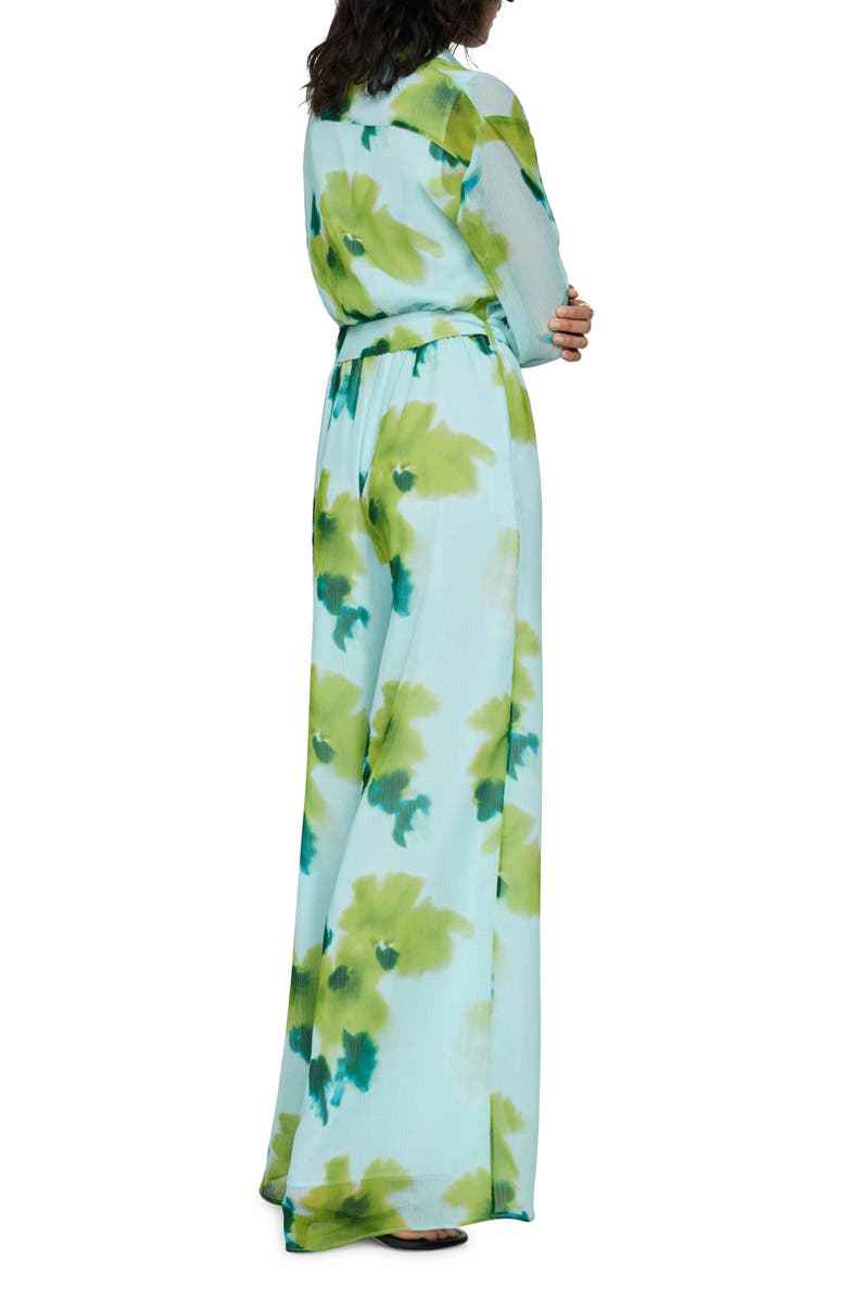 MANGO Floral Long Sleeve Jumpsuit, Alternate, color, 