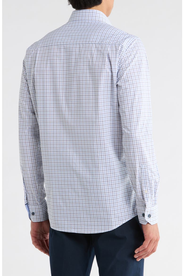 Check Print Slim Fit Dress Shirt, Alternate, color, BLUE