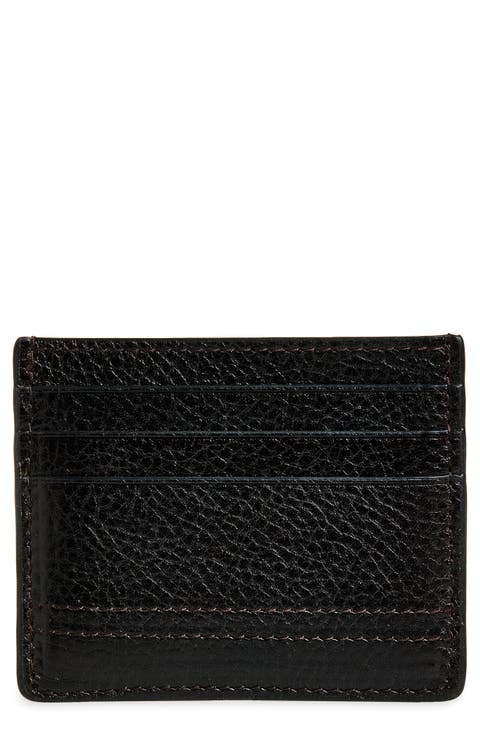 Gear Grained Leather Card Holder