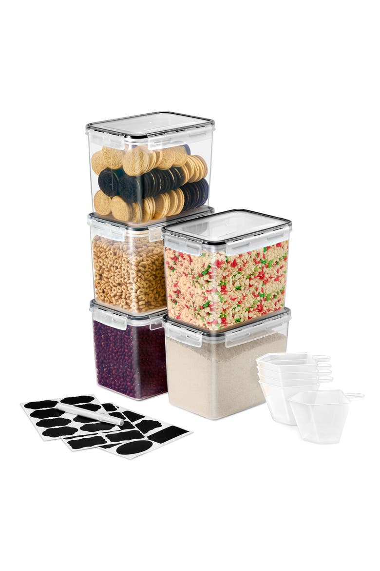 5-Pack Airtight Storage Containers, Alternate, color, CLEAR