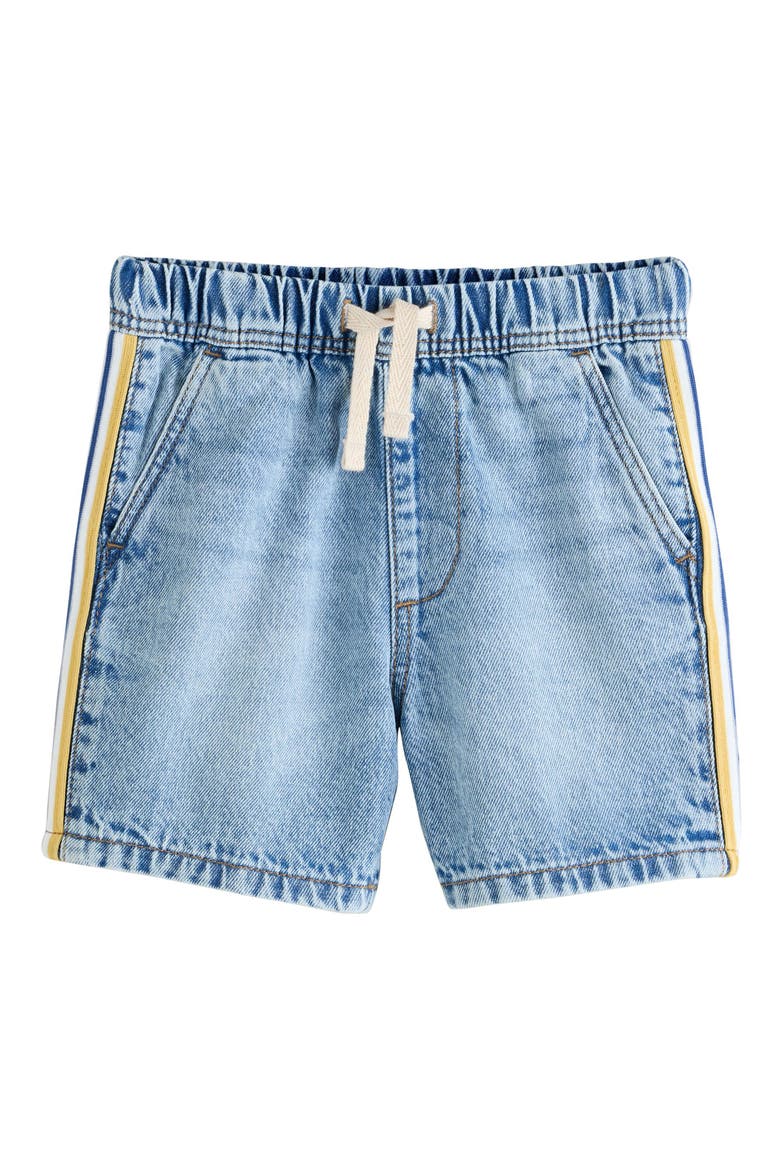 Kids' Side Stripe Denim Shorts, Main, color, BLUE