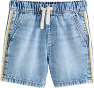 NEXT Kids' Side Stripe Denim Shorts