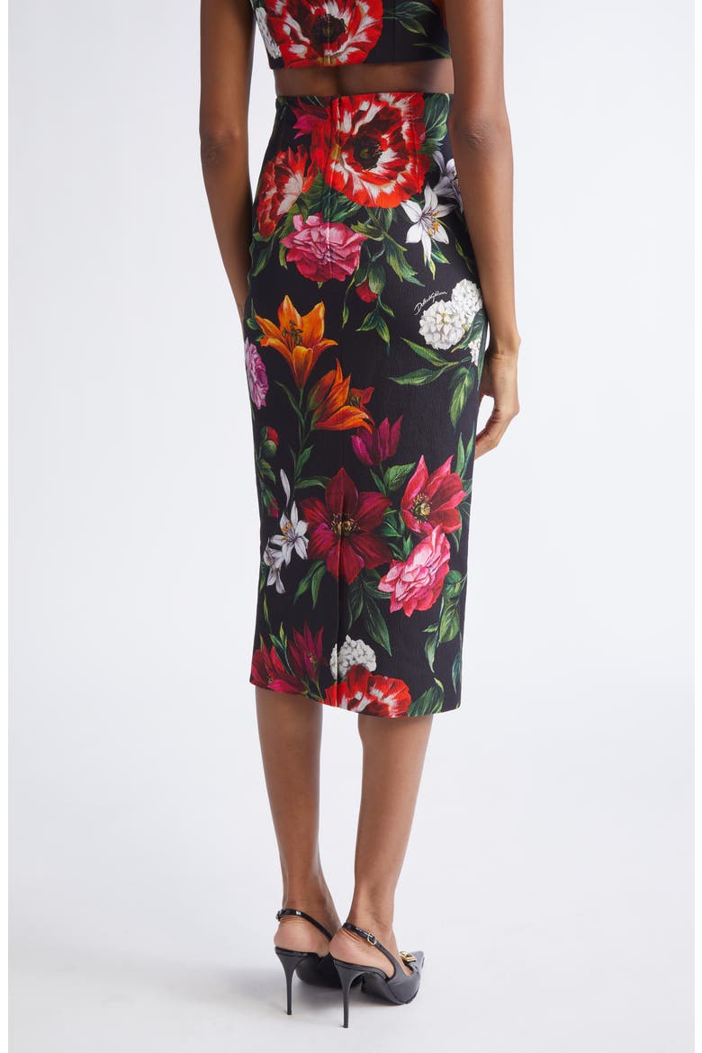 Floral High Waist Pencil Skirt, Alternate, color, FLORAL NERO