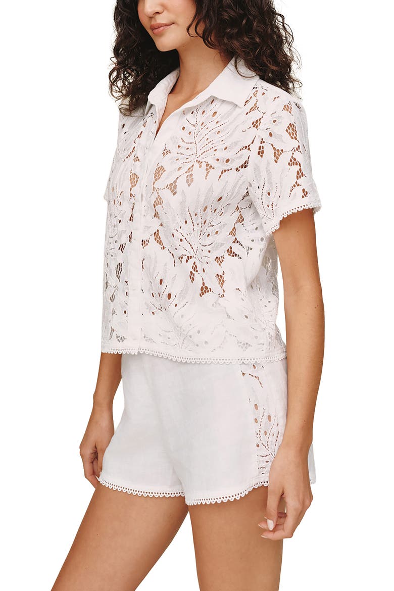 Lace Shirt, Alternate, color, WHITE