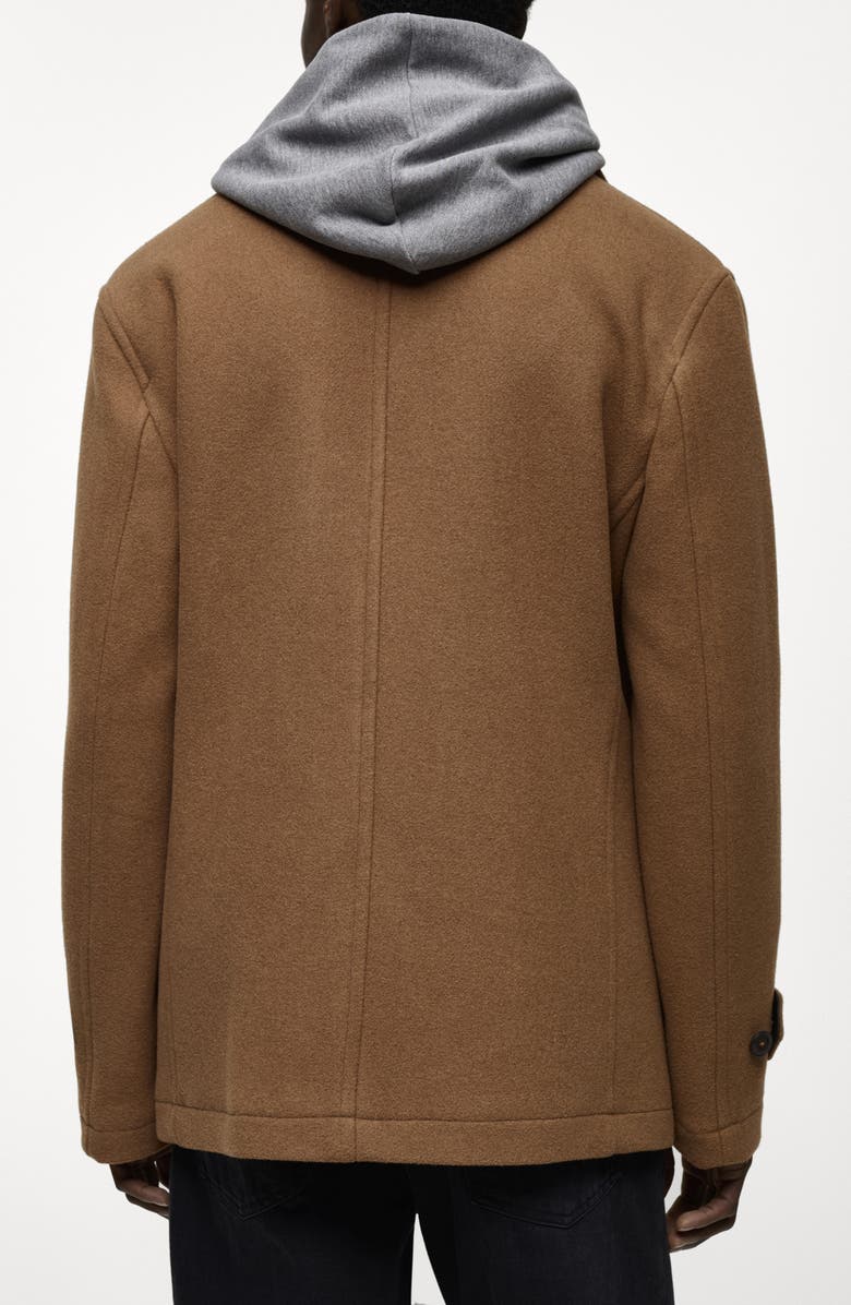 MANGO Wool Blend Peacoat, Alternate, color, 