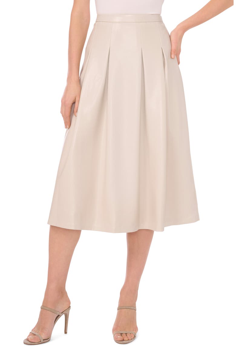 Faux Leather Skirt, Main, color, MOONBEAM