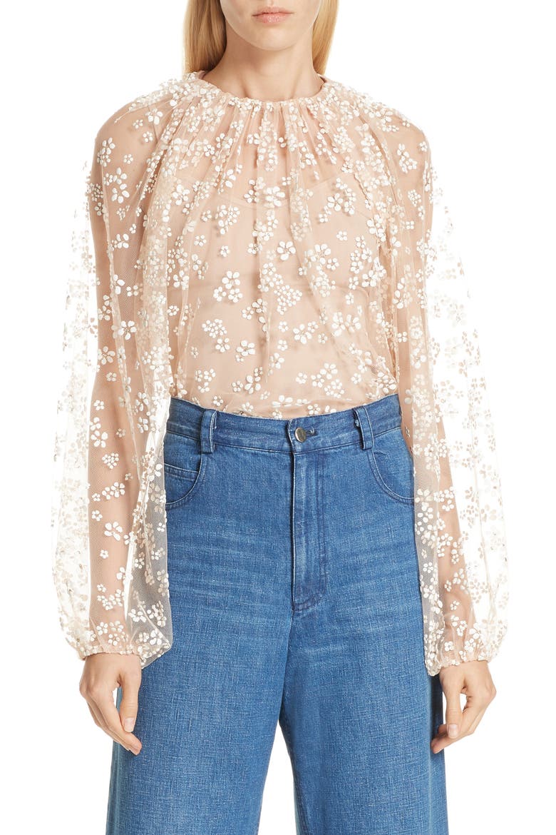 Decadent Lace Top, Main, color, NUDE