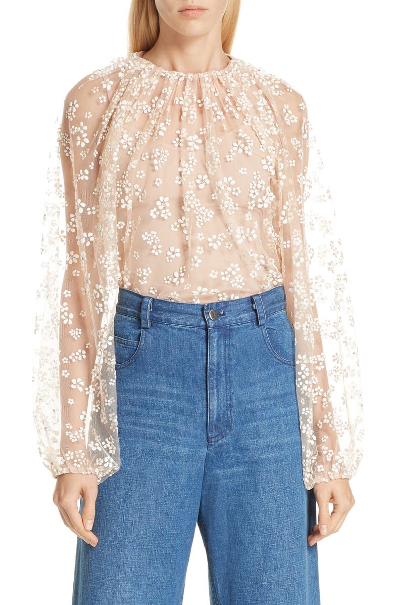 Rachel Comey Decadent Lace Top, Main, color, 